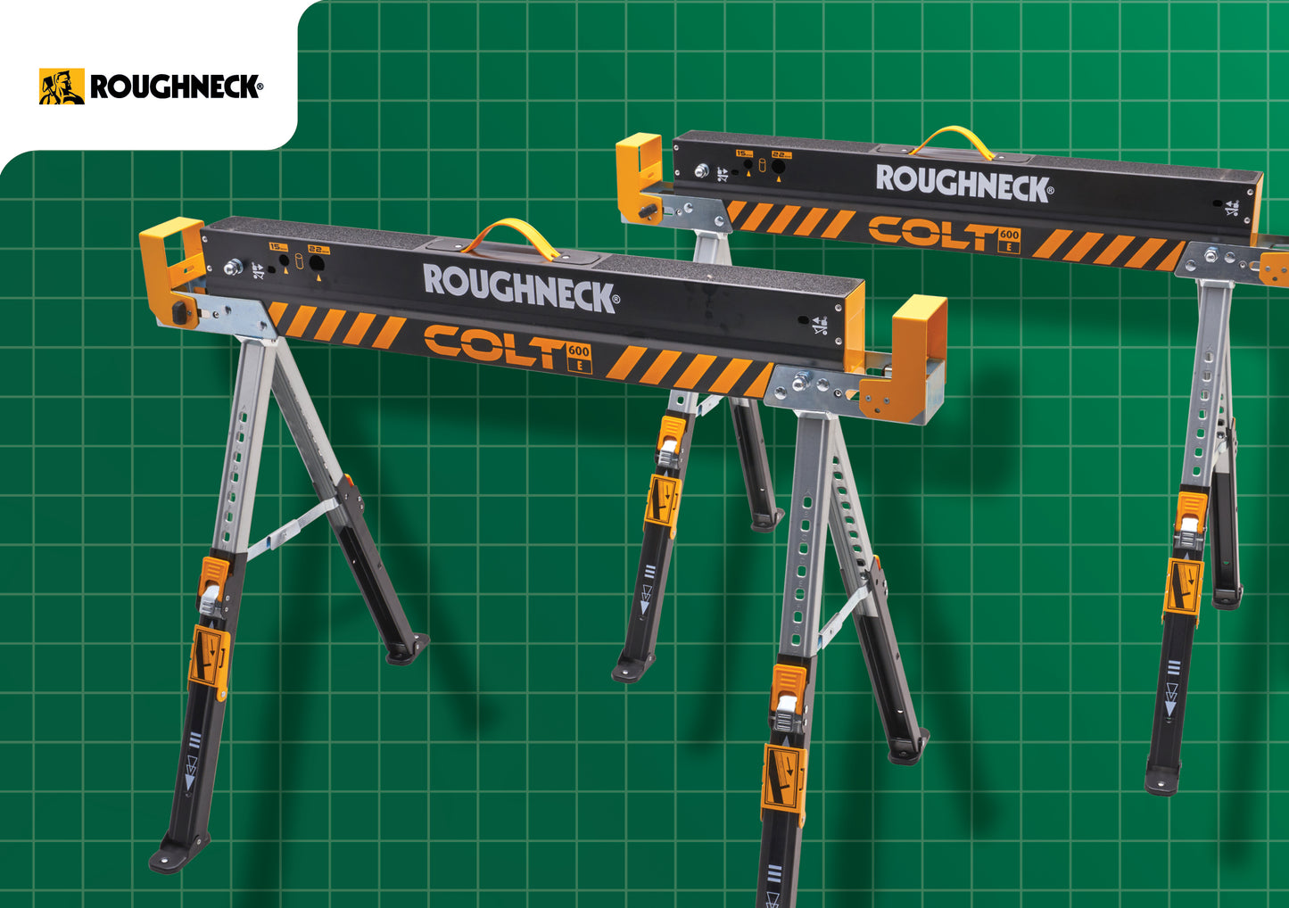 Roughneck Colt 600E Sawhorse Twin Pack
