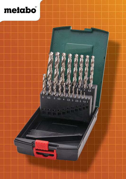 Metabo 19 Piece HSS Steel Drill Bit Set