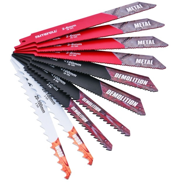 Faithfull 10 Piece Sabre Saw Blade Set