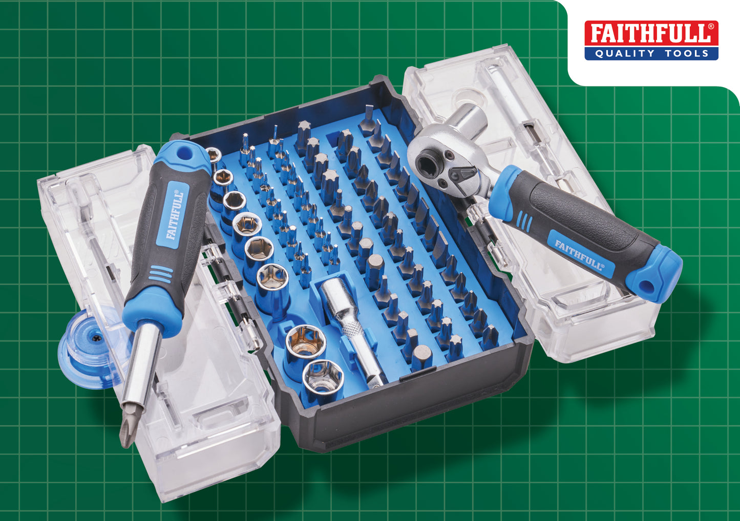 Faithfull 78 Piece Screwdriver Bit & Socket Set