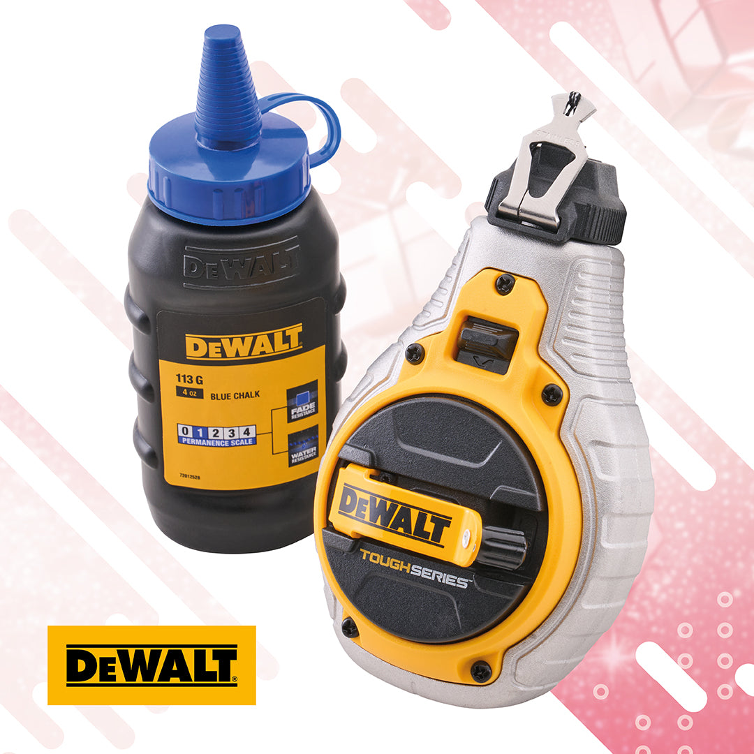 DeWalt 30m Chalk Line & Blue Chalk Set