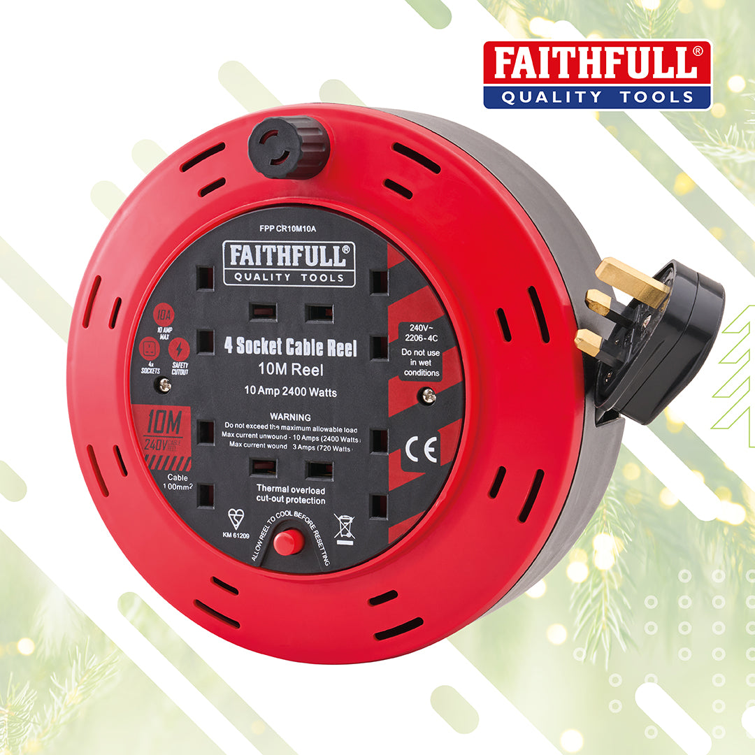 Faithfull 240V Cable Reel 10m