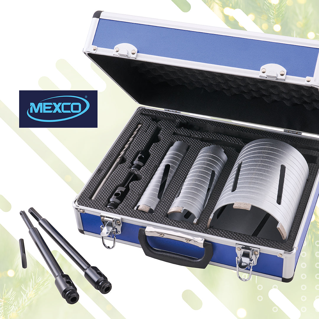 Mexco Slotted Diamond Core Drill 9 Piece Kit