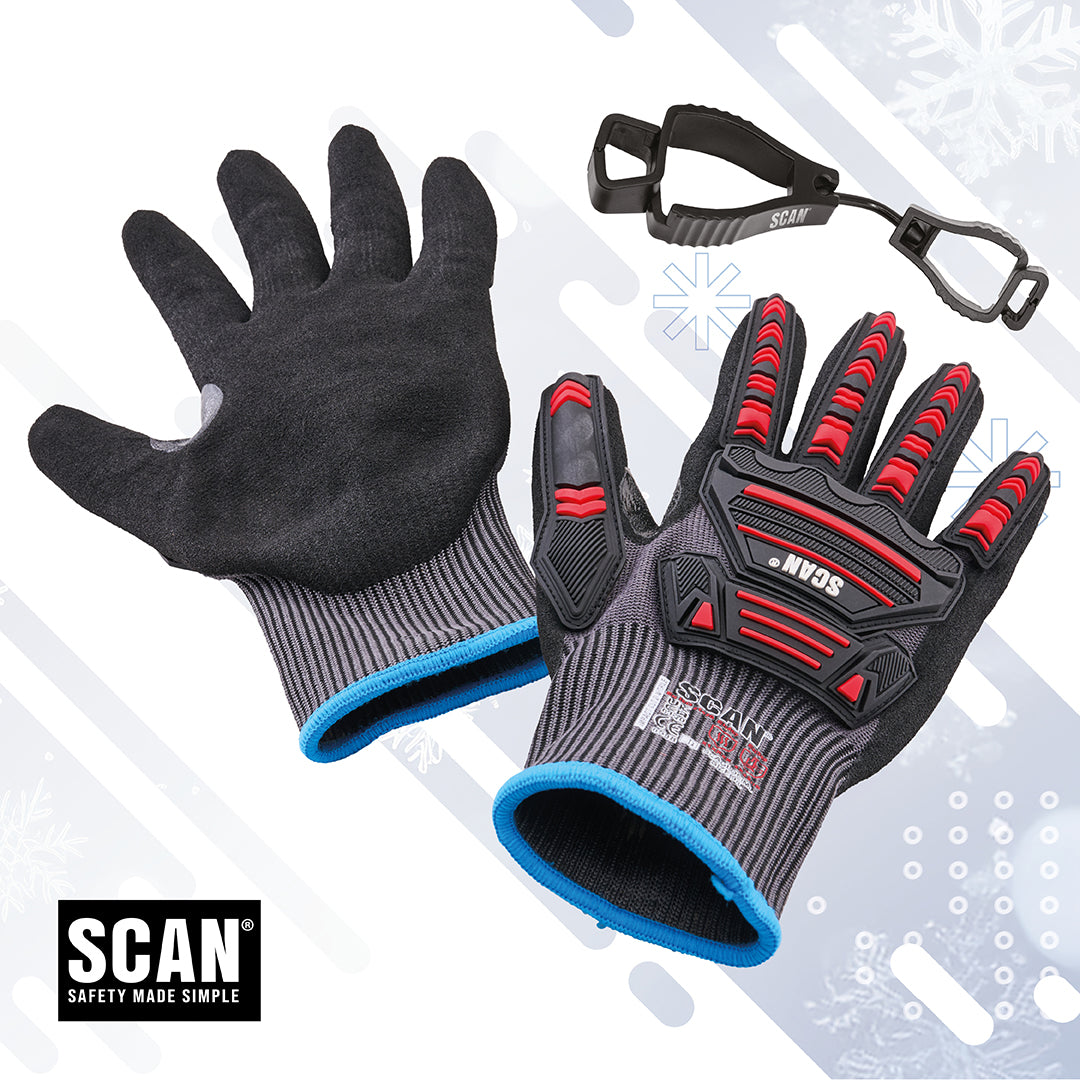 Scan Safety Impact Cut Resistant Gloves with Clip
