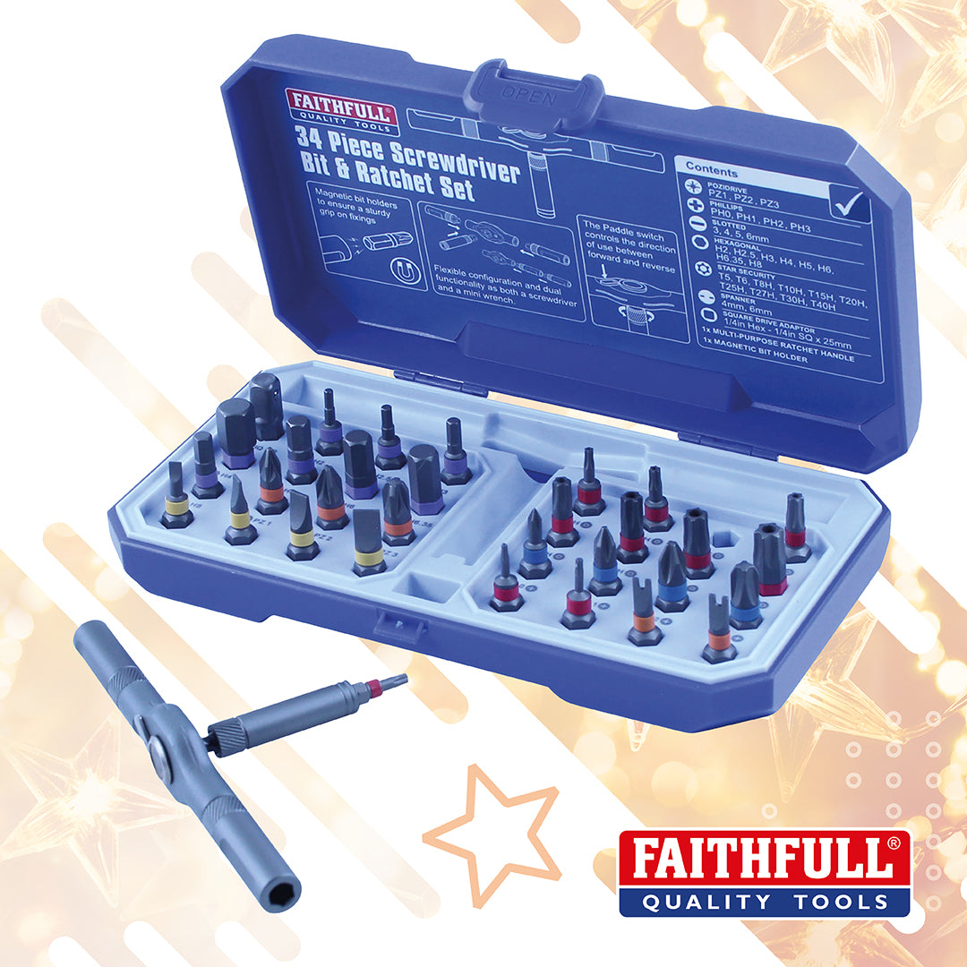 Faithfull Multi Palm Ratchet Driver Set