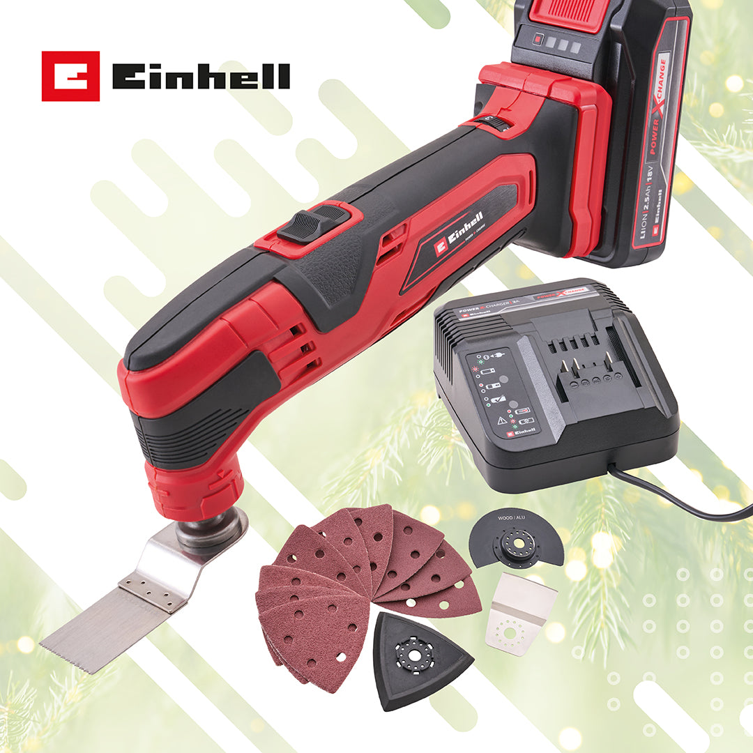 Einhell Power XChange Multi Tool Kit with 2.5Ah Battery & Charger