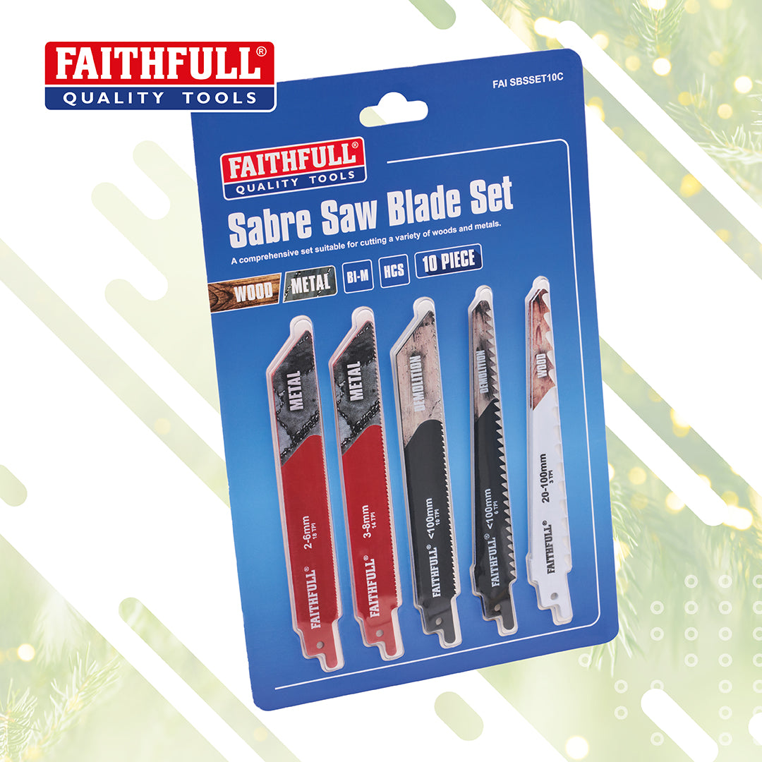 Faithfull 10 Piece Sabre Saw Blade Set
