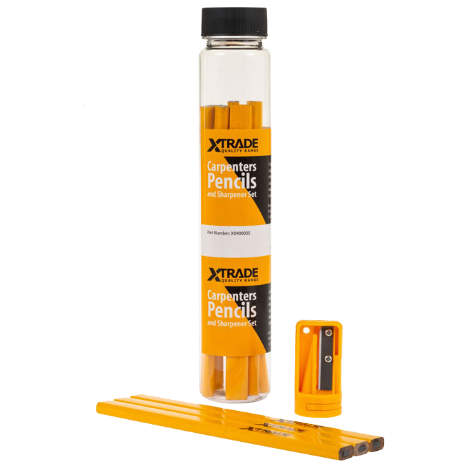 XTrade Carpenters Pencil Set with Sharpener