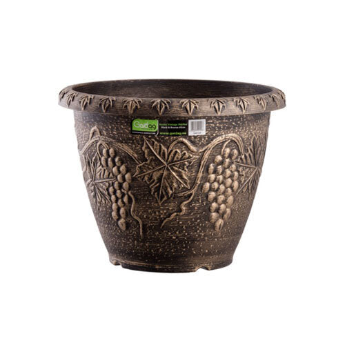 Gardag Rustic Vintage Planter Black & Bronze 45cm