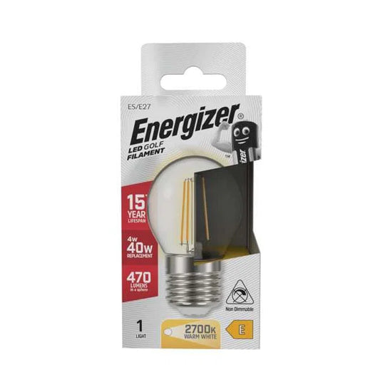 Energizer LED ES Golf Filament Clear Bulb 40W