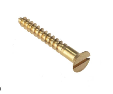 S&M Solid Brass Slotted Countersunk Screws 6 x 1/2" 9 Pack