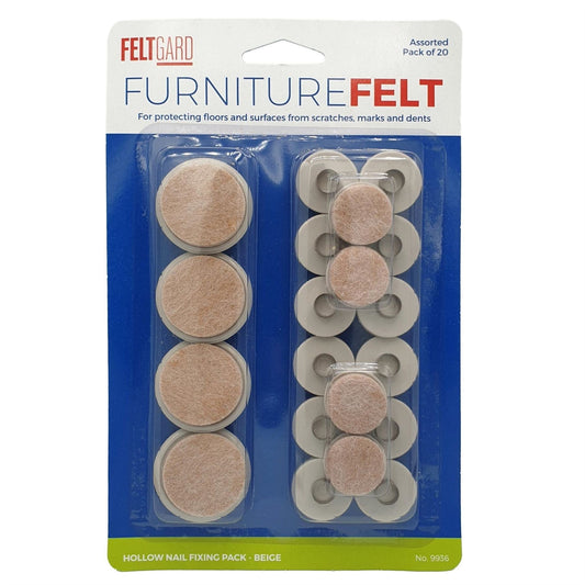 Felt Gard Assorted Nail In Felt Pads 20 Pack
