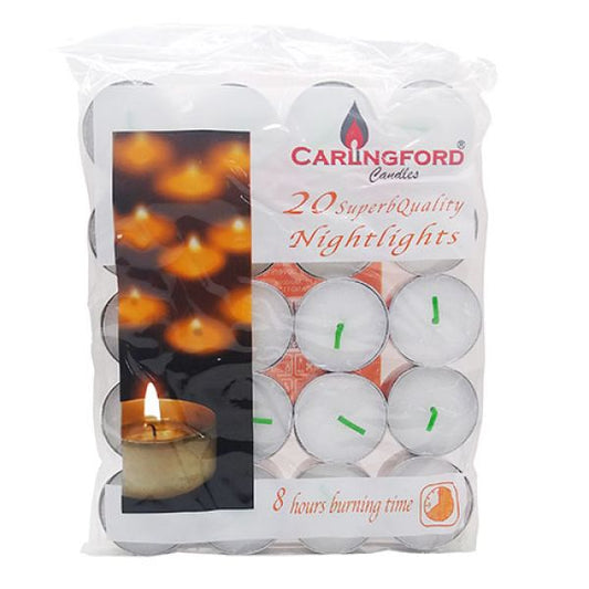 Carlingford 8 Hour Tealight Candles 20 Pack