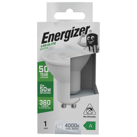 Energizer A Rated LED GU10 50W Cool White Bulb
