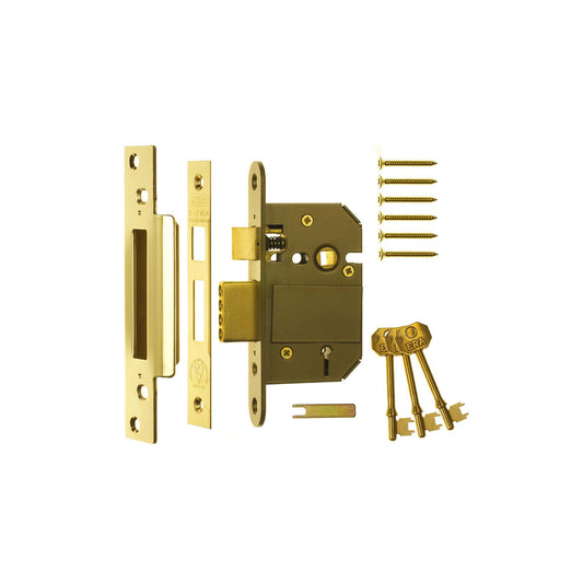 Era Fortress British Standard Door Lock 3” Brass