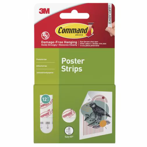 Command Poster Hanging Strips 12 Pack