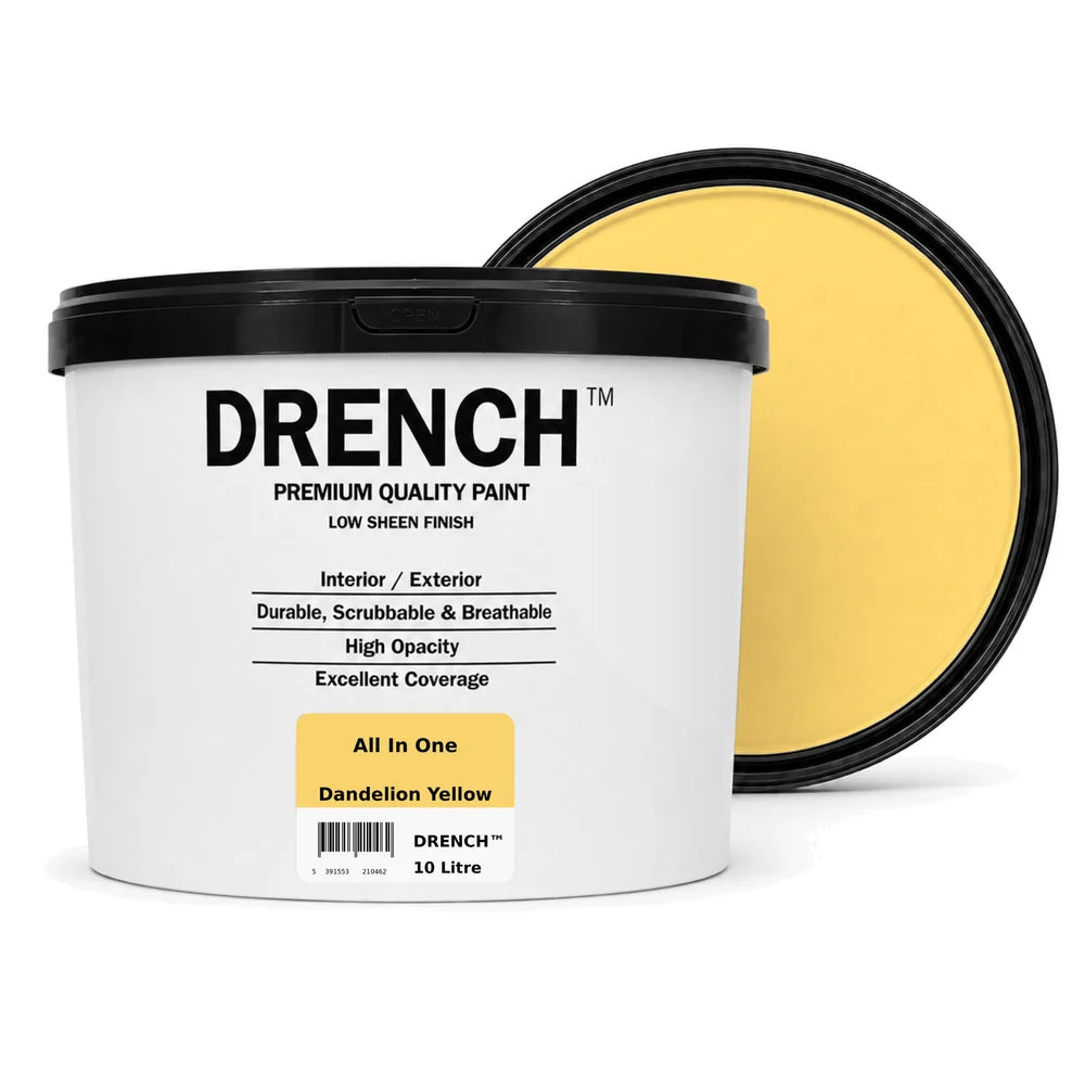 Drench All In One Multi Surface Paint Dandelion Yellow 10L