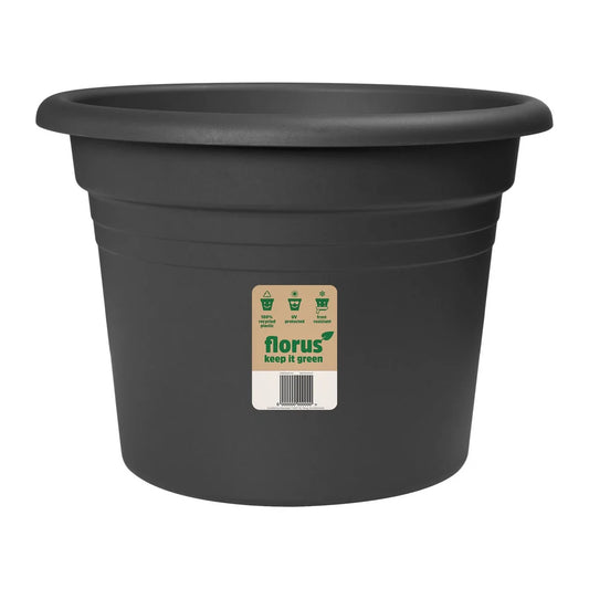 Elho Florus Mediterran Clindro Plant Pot Anthracite 30cm