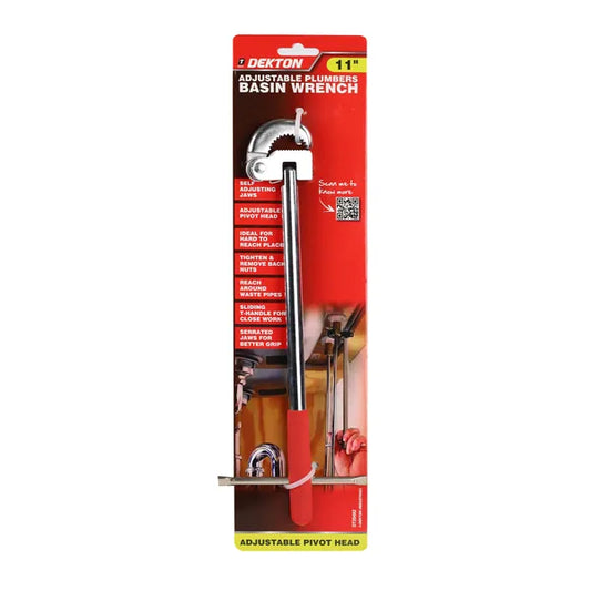 Dekton 11" Adjustable Plumbers Basin Wrench