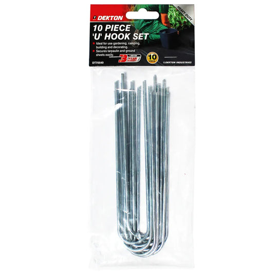 Dekton U Hook Garden Staples 10 Pack