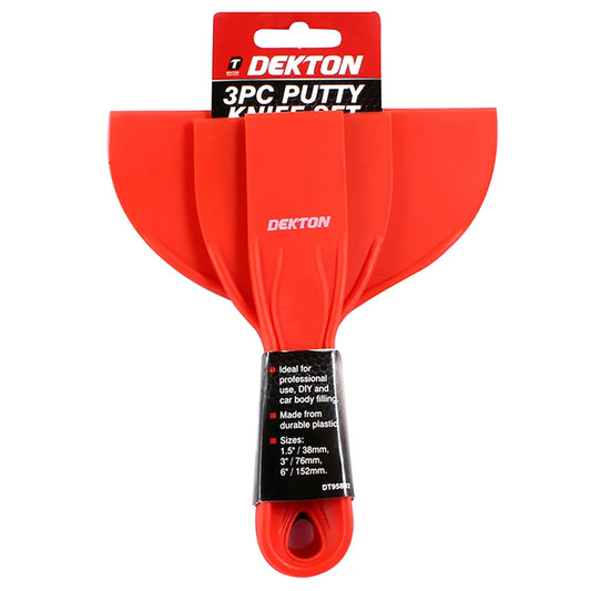 Dekton 3 Pice Plastic Putty Knife Set