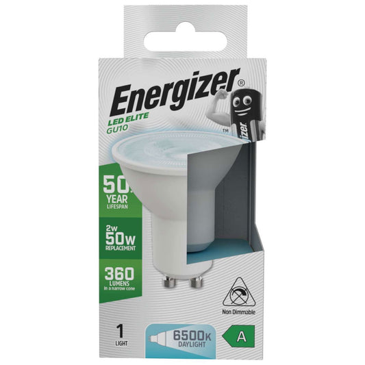 Energizer A Rated LED GU10 50W Daylight Bulb