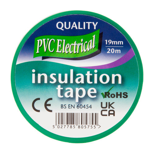 PVC Electrical Insulation Tape Green 19mm x 20m