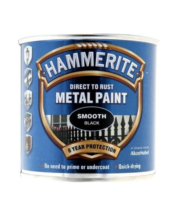 Hammerite Direct to Rust Metal Paint Smooth Black