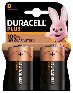 Duracell Plus D Battery 2 Pack