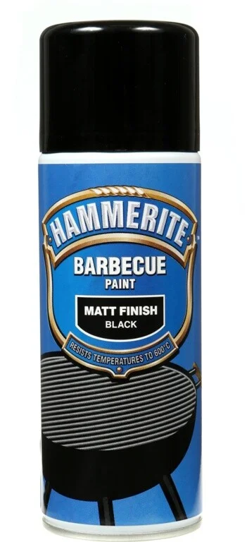 Hammerite Barbecue Smooth Black Spray Paint 400ml