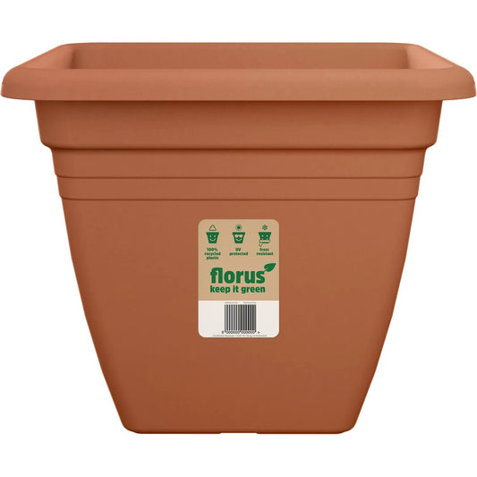Elho Florus Mediterran Quadro Plant Pot Terracotta 30cm