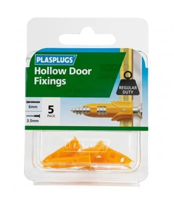 Plasplugs Hollow Door Fixings 5 Pack