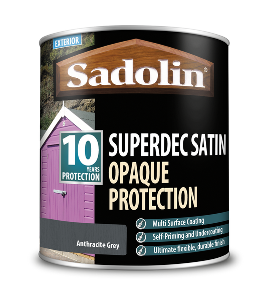 Sadolin Superdec Satin Opaque Wood Protection Anthracite Grey