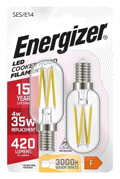 Energizer LED Cookerhood Bulbs SES 40W Twin Pack