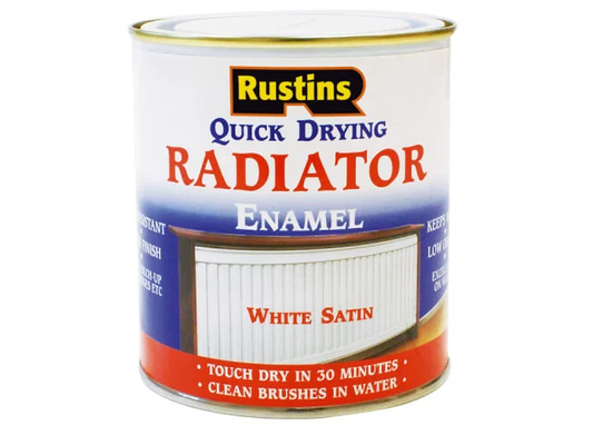 Rustins Quick Dry Radiator Enamel Satin White