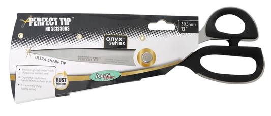 Axus Decor Onyx Series Perfect Tip HD Scissors 12"