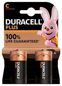 Duracell Plus C Battery 2 Pack