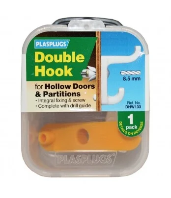 Plasplugs Double Hook for Hollow Doors
