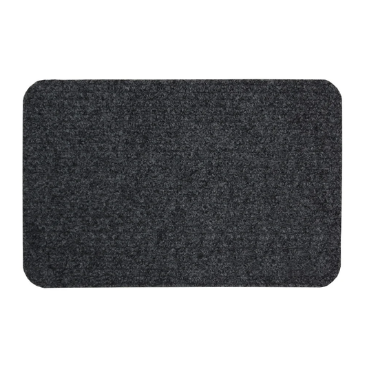 JVL Delta Charcoal Scraper Doormat 40 x 70cm
