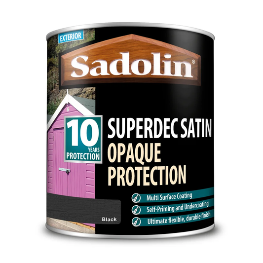 Sadolin Superdec Satin Opaque Wood Protection Black