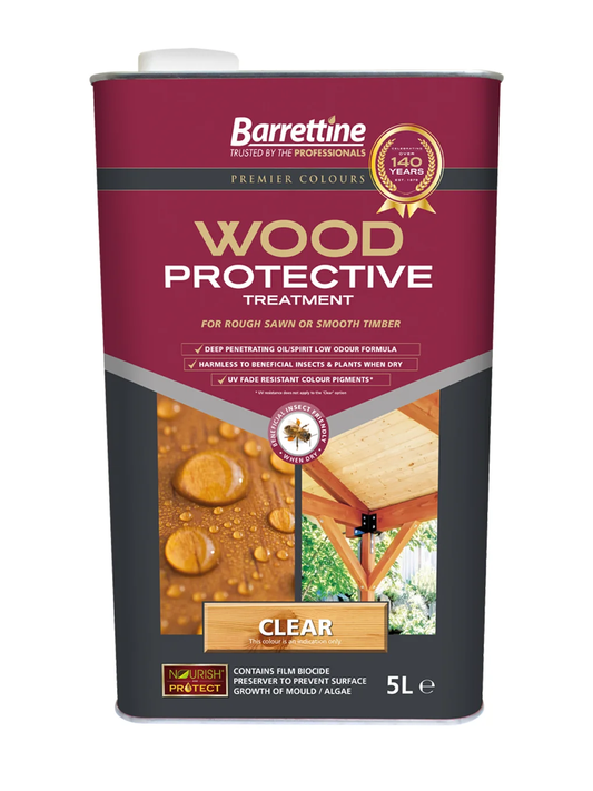 Barrettine Protective Wood Treatment Clear 5L