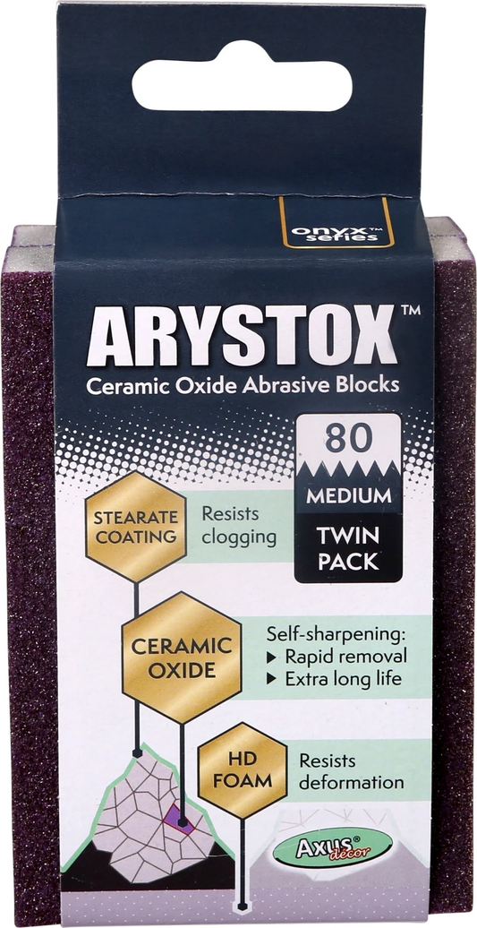 Axus Decor Arystox Ceramic Sanding Blocks (Onyx Series) Twin Pack