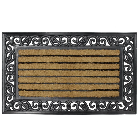 JVL Karina Rectangle Coir Doormat 45 x 75cm