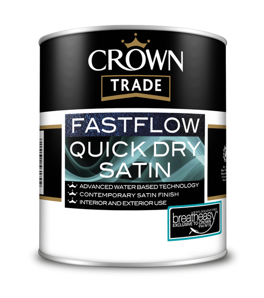Crown Trade Colour Mixed Fastflow Quick Dry Satin