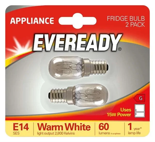 Eveready SES 15W Fridge Bulb Twin Pack