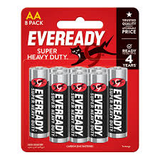 Eveready Super Heavy Duty AA Batteries 8 Pack