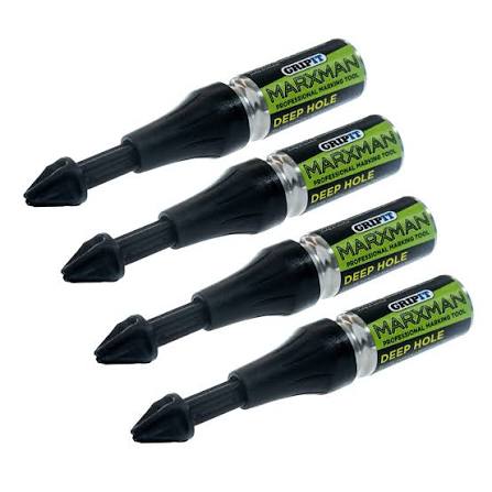 Marxman Deep Hole Chalk Non Permanent Marking Tool Pens 4 Pack