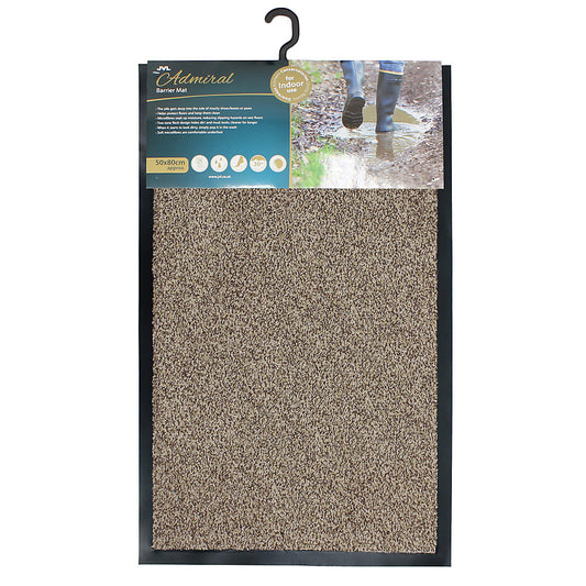 JVL Admiral Stone Microfibre Barrier Mat 50 x 80cm