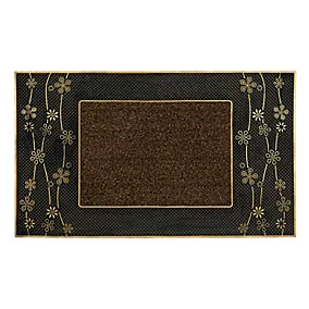 JVL Daisy PVC Pin Scraper Door Mat 45 x 75cm