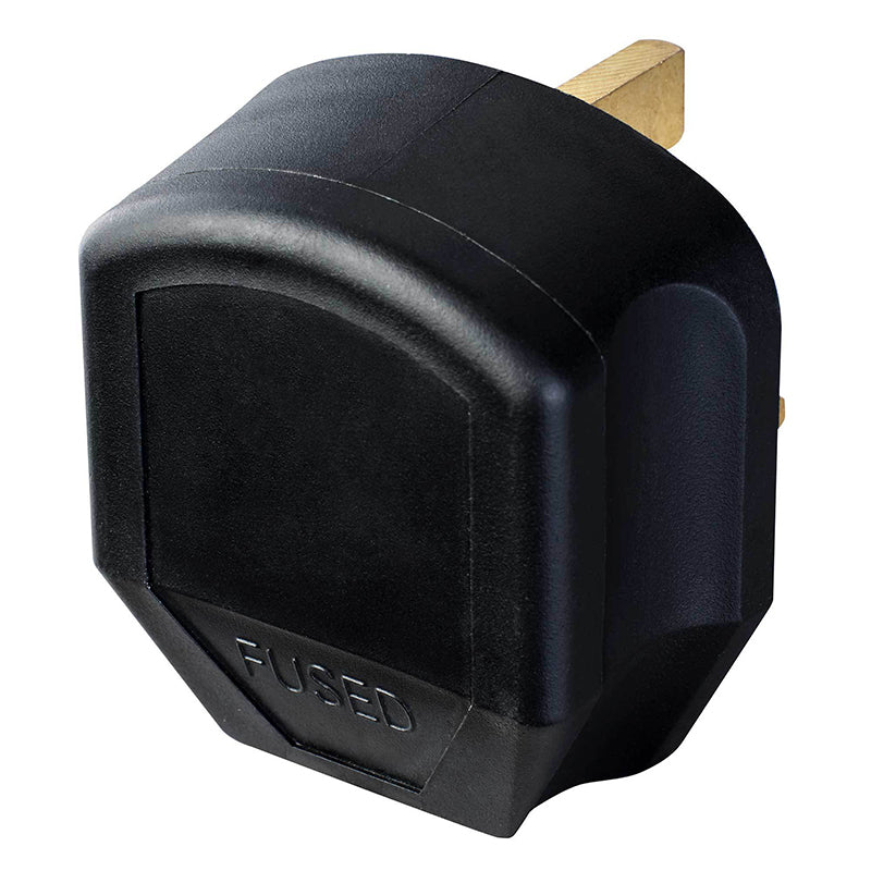 13 Amp Black Rubber Plug